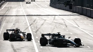 Russell denies Verstappen in Azerbaijan GP punctuated by two safety cars