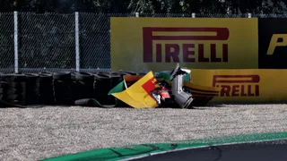 Huge Leclerc crash brings out early Italian GP red flag