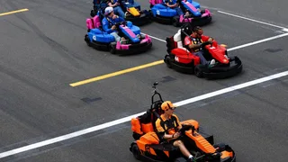 F1 drivers go viral after multiple LEGO cars beached during chaotic British GP parade