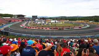 Lapping the Hungaroring, with Sergio Perez