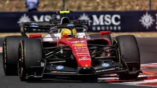Lewis Hamilton leads Ferrari 1-2 in second Hungary F1 practice as Franco Colapinto crashes