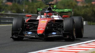 Charles Leclerc fastest in first Hungary F1 practice new Aston Martin car breaks down