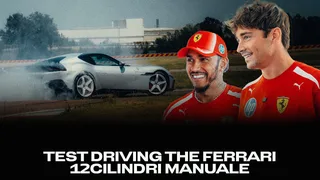 Hamilton and Leclerc Drive the Ferrari 12Cilindri Manuale at Fiorano