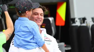Toto and Susie Wolff’s son Jack takes first karting win - but both parents missed it