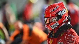 Charles Leclerc's first words after heavy Monza shunt
