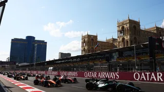 F1 Azerbaijan GP: George Russell holds off late Max Verstappen charge for victory
