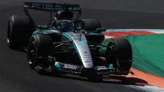 George Russell heads Charles Leclerc in second Monza F1 practice at Italian GP