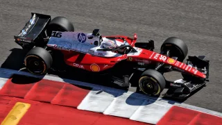 Charles Leclerc tops first US GP practice in upgraded Ferrari