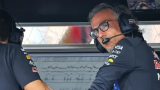 Laurent Mekies responds to George Russell’s ‘team to beat’ Red Bull analysis
