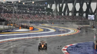 McLaren duo trade accounts of Singapore Sprint shunt