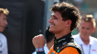 Lando Norris puts stunning Ferrari back on the road after Monaco crash